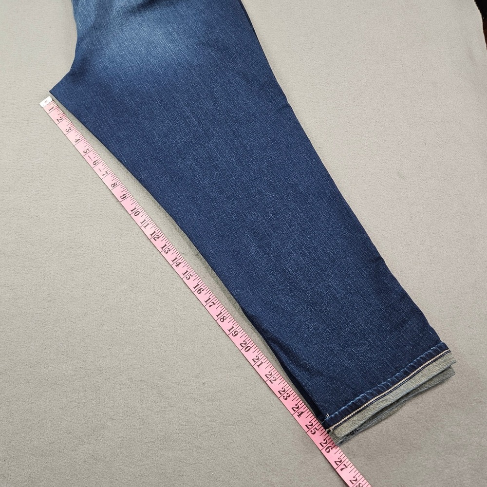 NYDJ Blue Jeans Womens Size 16 Vitality Slim Straight Distressed Cuffed Ankle - Picture 5 of 11